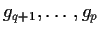 $g_{q+1}, \ldots,g_p$