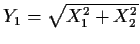 $Y_1=\sqrt{X_1^2+X_2^2}$