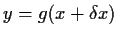 $y=g(x+\delta x)$