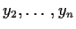 $y_2, \ldots,y_n$