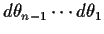 $d\theta_{n-1}\cdots d\theta_1$