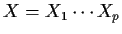 $X=X_1\cdots X_p$