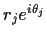 $r_j e^{i\theta_j}$