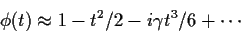 \begin{displaymath}\phi(t) \approx 1 -t^2/2 -i\gamma t^3/6 + \cdots
\end{displaymath}