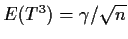 $E(T^3) = \gamma/\sqrt{n}$