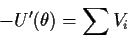 \begin{displaymath}-U^\prime(\theta) = \sum V_i
\end{displaymath}