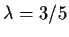 $\lambda=3/5$