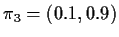 $\pi_3= (0.1,0.9)$