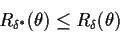 \begin{displaymath}R_{\delta^*}(\theta) \le R_\delta(\theta)
\end{displaymath}