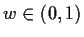 $w\in (0,1)$
