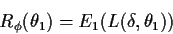 \begin{displaymath}R_\phi(\theta_1) = E_1(L(\delta,\theta_1))
\end{displaymath}