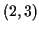 $ (2,3)$