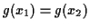 $ g(x_1) = g(x_2)$