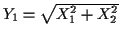 $ Y_1=\sqrt{X_1^2+X_2^2}$