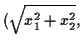 $\displaystyle (\sqrt{x_1^2 + x_2^2},$
