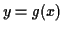 $ y=g(x)$