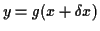 $ y=g(x+\delta x)$