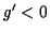$ g^\prime < 0$