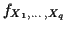 $ f_{X_1,\ldots,X_q}$