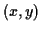 $ (x,y)$