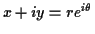$ x+iy=re^{i\theta}$