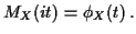 $\displaystyle M_X(it) = \phi_X(t) \, .
$