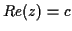 $ Re(z)=c$