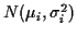 $ N(\mu_i,\sigma^2_i)$