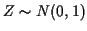 $ Z\sim N(0,1)$