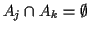$ A_j\cap A_k=\emptyset$