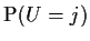 ${\rm P}(U=j)$