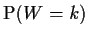 ${\rm P}(W=k)$