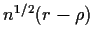 $n^{1/2}(r-\rho)$