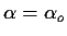 $\alpha=\alpha_o$