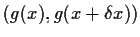 $(g(x), g(x+\delta x))$
