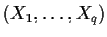 $(X_1,\ldots,X_q)$