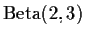 $\mbox{Beta}(2,3)$