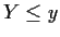 $Y \le y$