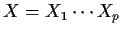 $X=X_1\cdots X_p$