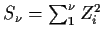 $S_\nu = \sum_1^\nu Z_i^2$