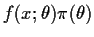 $f(x;\theta)\pi(\theta)$