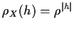 $\displaystyle \rho_X(h) = \rho^{\vert h\vert}
$