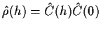 $\displaystyle \hat\rho(h) = \hat{C}(h)\hat{C}(0)
$