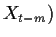 $\displaystyle X_{t-m})
$