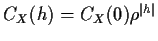 $ C_X(h) = C_X(0) \rho^{\vert h\vert}$