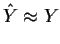 $\displaystyle \hat{Y} \approx Y
$