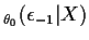 $ _{\theta_0}(\epsilon_{-1}\vert X)$