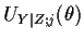 $ U_{Y\vert Z;j}(\theta)$