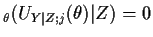 $\displaystyle _\theta(U_{Y\vert Z;j}(\theta)\vert Z) = 0
$