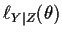 $ \ell_{Y\vert Z}(\theta)$